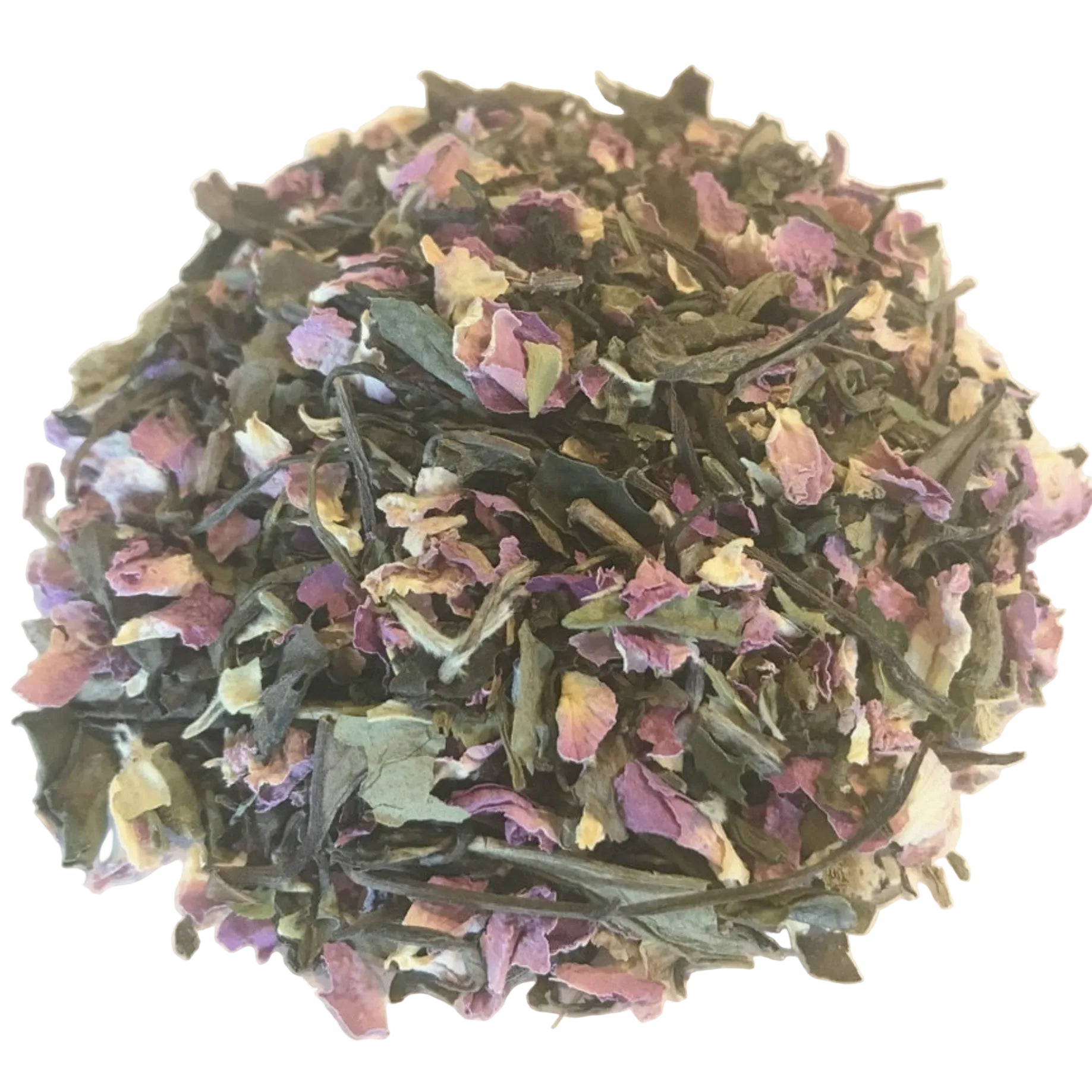 Red rose white tea with rose petals loose leaf